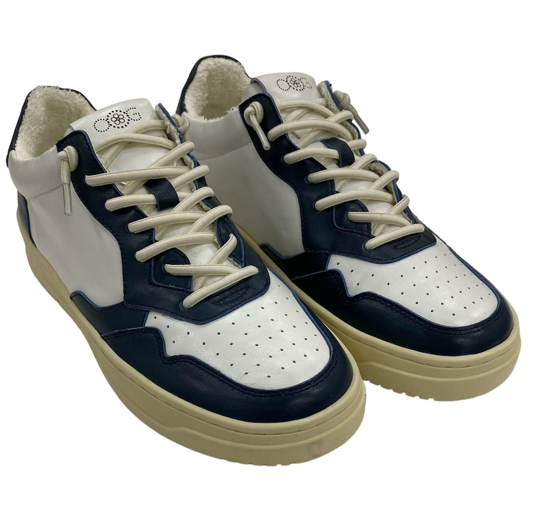 OS1811 Navy OOG Leder Sneakers