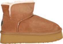 Lade das Bild in den Galerie-Viewer, OB5903 OOG Damen Lederboots mit Teddyfell Camel
